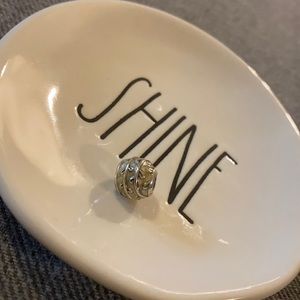 Retired authentic Pandora SS Beige Enamel Vines charm. NWOT